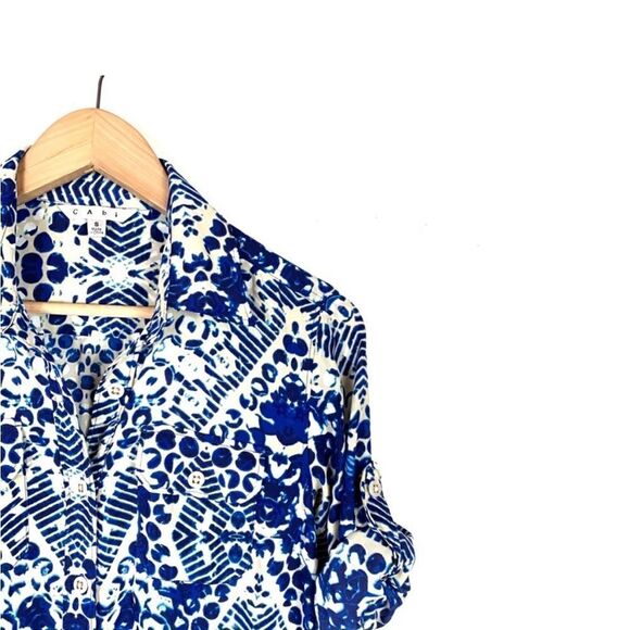 Cabi #422 Blue Jewel Button Down Shirt Dress - Picture 8 of 16
